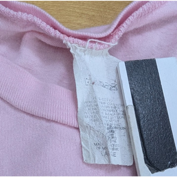 Y2K Pink Tinkerbell Glamour Girl Baby Tee Jrs Large Rhinestone Cotton Disney - Picture 3 of 5